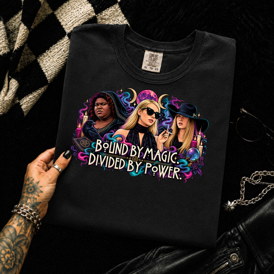 Bound By Magic. Divided By Powe - Unisex Heavy Cotton Tee