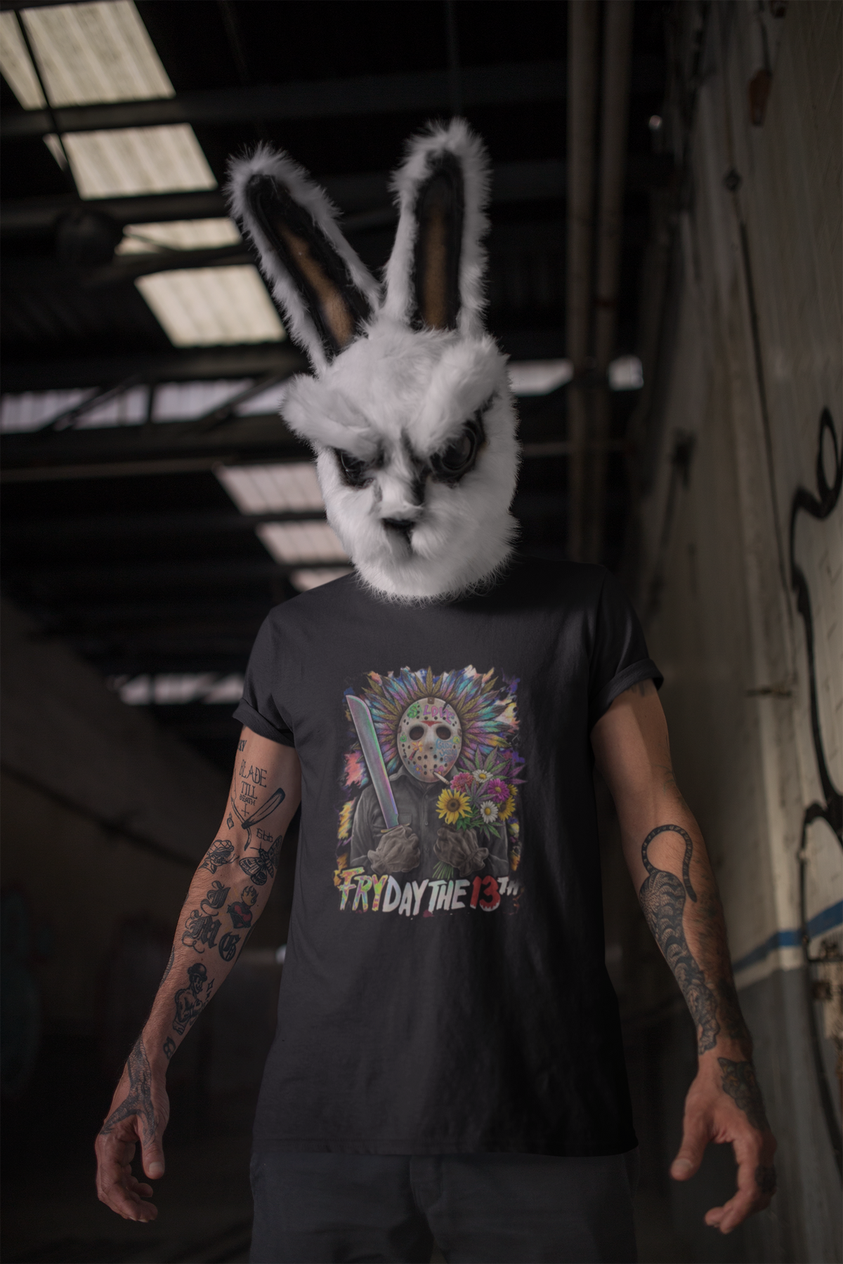 Friday the 13th floral - Unisex Heavy Cotton Tee