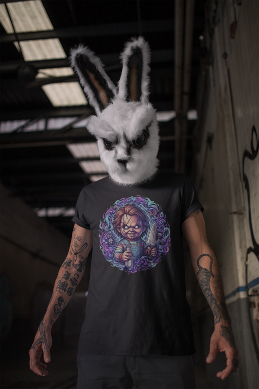 Neon Purple Chucky - Unisex Heavy Cotton Tee