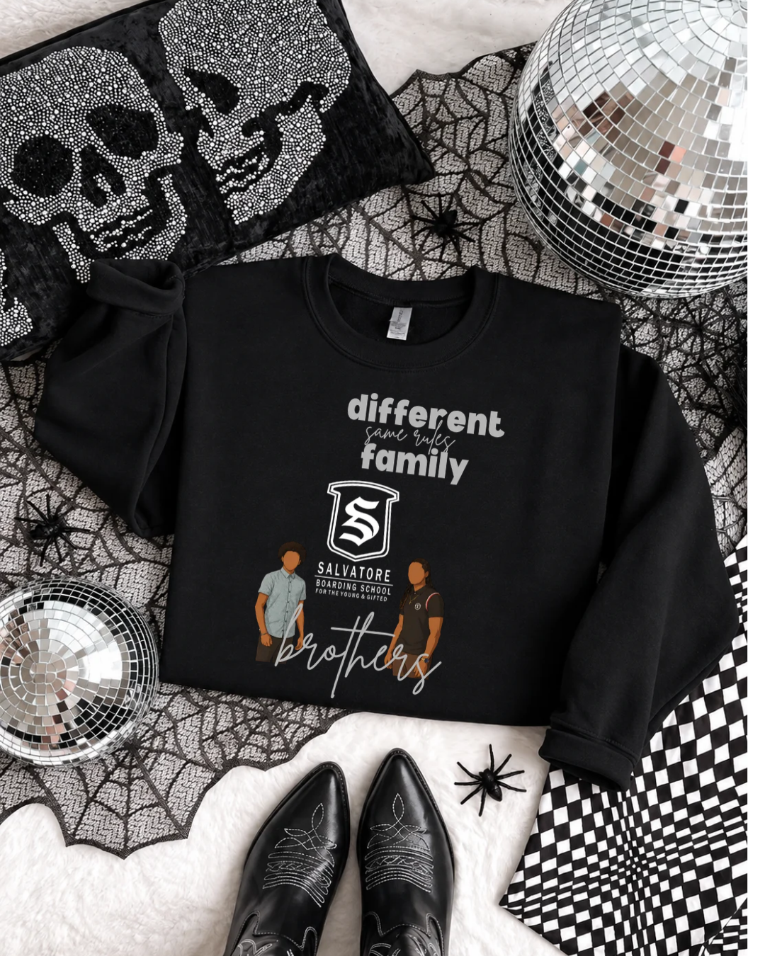 Different Family, Same Rules - Unisex Crewneck Sweatshirt