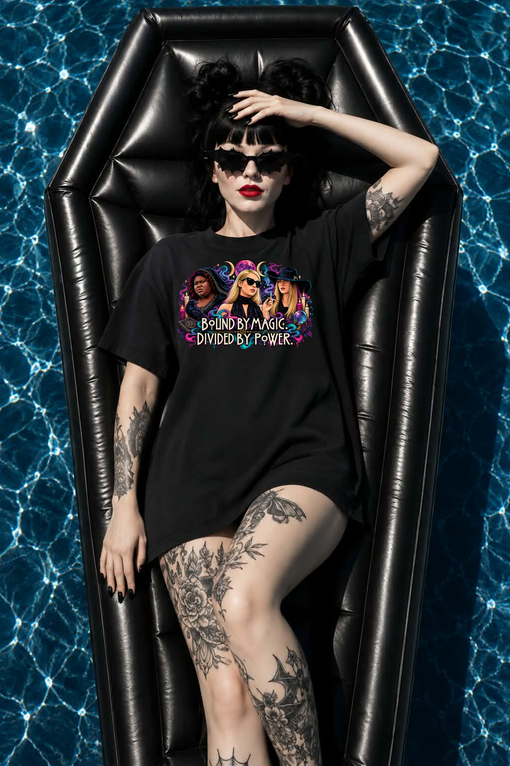 Bound By Magic. Divided By Powe - Unisex Heavy Cotton Tee