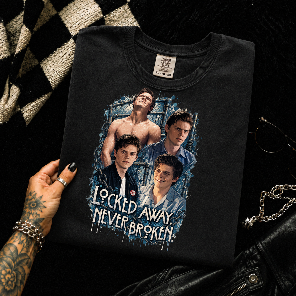 Locked Away. Never Broken. - Unisex Heavy Cotton Tee
