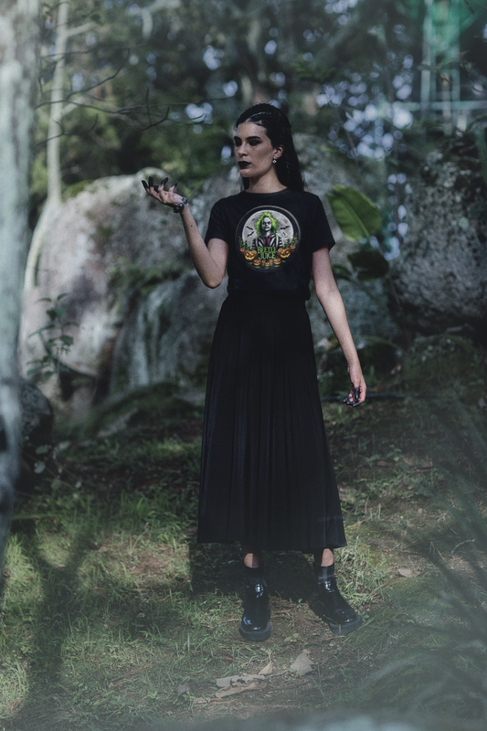 Beetlejuice With Pumpkins - Unisex Heavy Cotton Tee