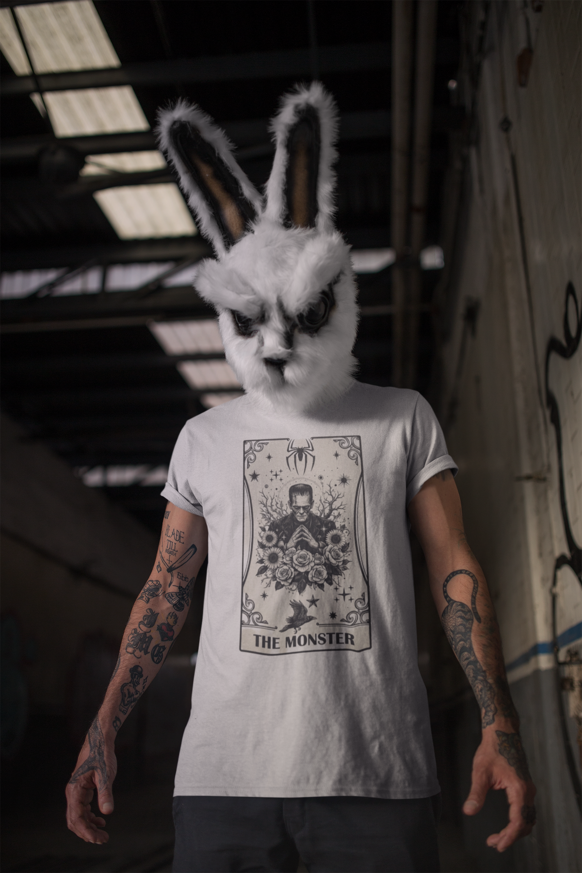 Frankenstein Tarot Card - Unisex Heavy Cotton Tee