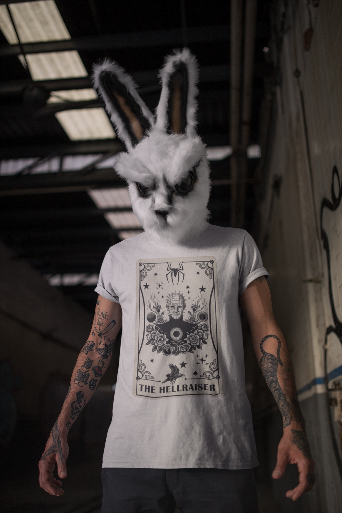 Pinhead Tarot Card- Unisex Heavy Cotton Tee