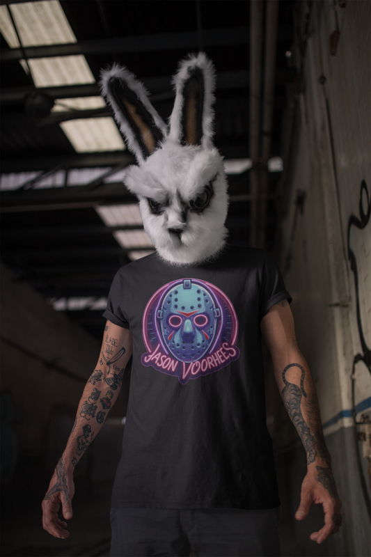 Jason Voorhees Purple Neon - Unisex  Heavy Cotton Tee