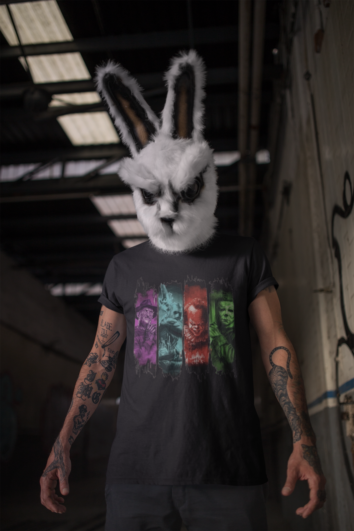 Neon Horror Icons - Unisex Heavy Cotton Tee